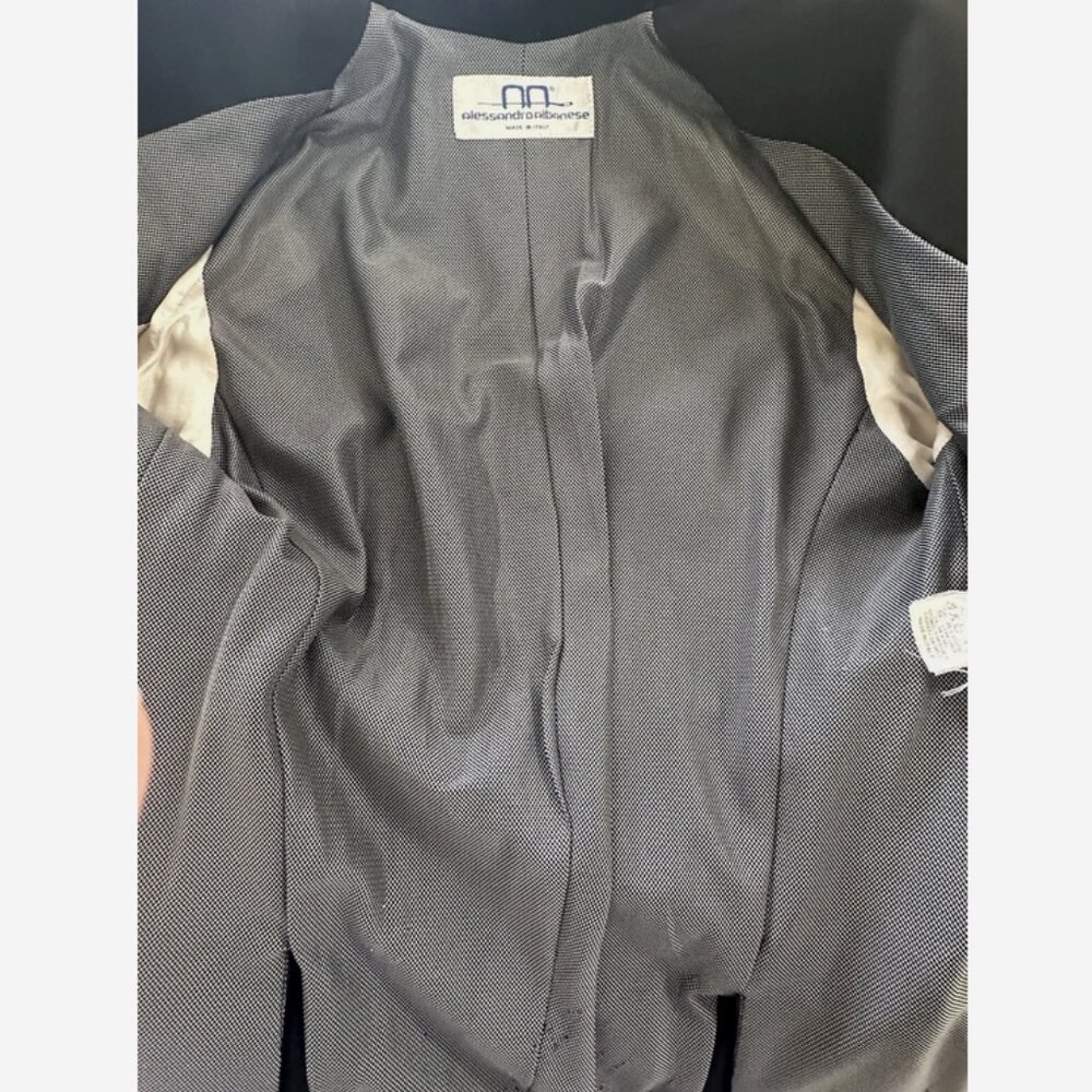 ALESSANDRO ALBANESE Black Show Coat IT 38 Small Velvet Collar Equestrian - Picture 8 of 9